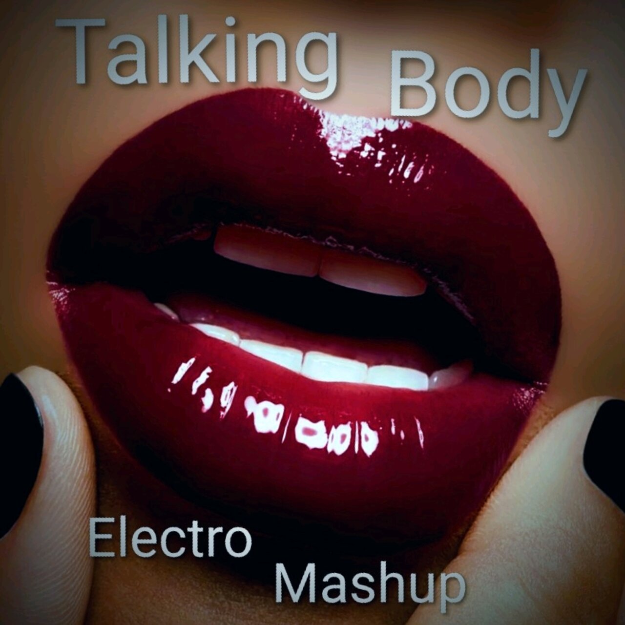 Detailný záber na ženské pery s textom TOVE LO – TALKING BODY (DJ KREMESH ELECTRO MASHUP)